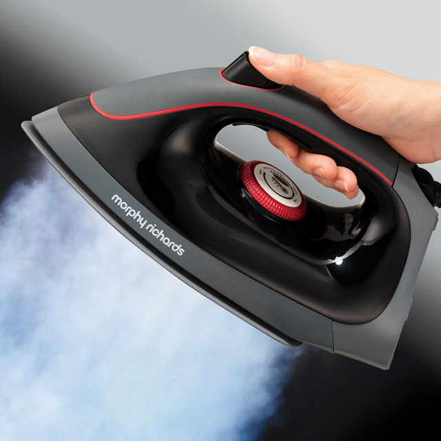 Image of Morphy Richards Power Steam Elite With AutoClean 332013 Pressurised Steam Generator Iron - Black / Red