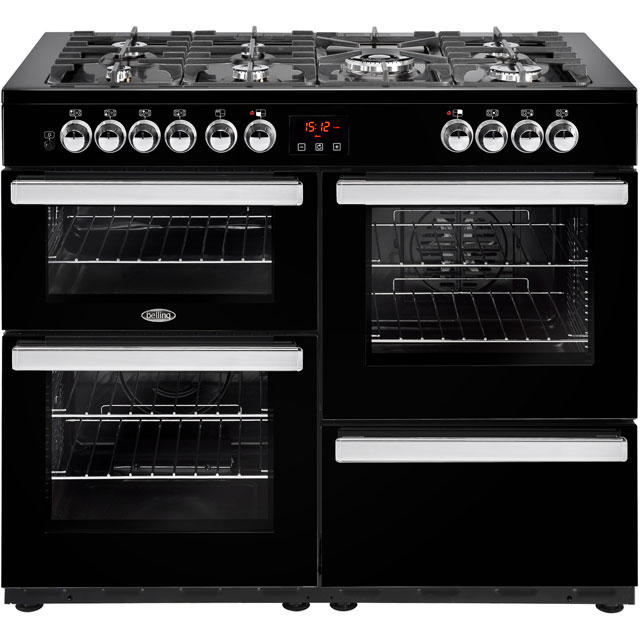 Image of Belling 110cm Dual Fuel Range Cooker - Black - A/A Rated